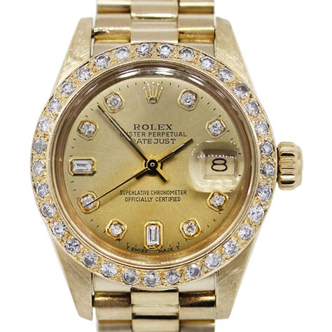 rolex lady datejust 18k gold